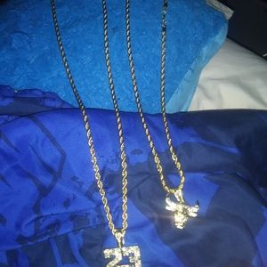 Silver gold necklaces